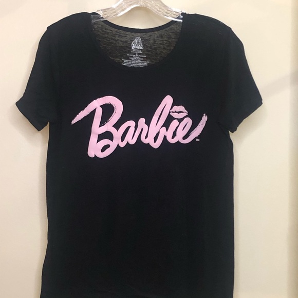 Mattel Tops - Black and pink Barbie shirt sleeve t shirt size M